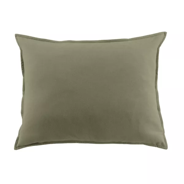 Funda de almohada rectangular de franela de algod�n (50 x 80 cm) Nina Verde romero