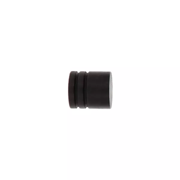 Set di 2 terminali per asta in legno (D28 mm) Nils tappo Nero opaco