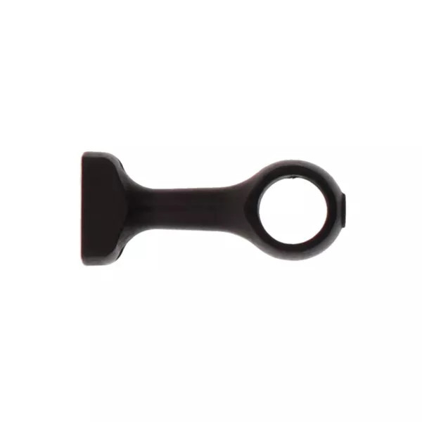 Lot de 2 supports tringle fixe bois (L115 / D28 mm) Nils Noir mat