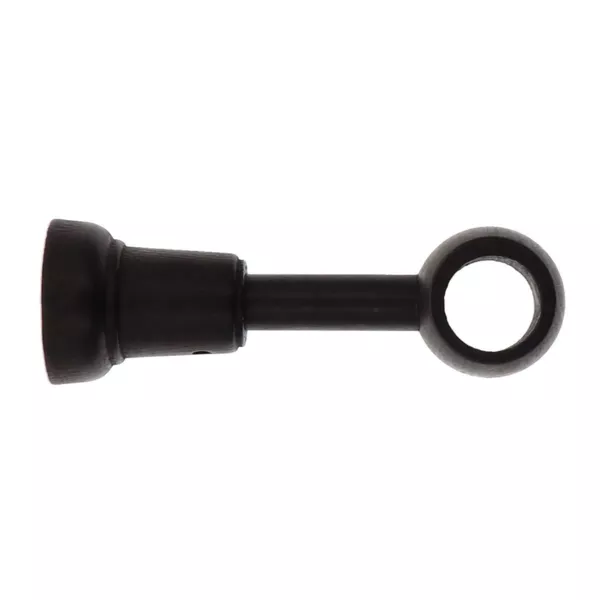 Soporte de barra extensible de madera (L140 - 160 cm/ D28 mm) Nils Negro mate