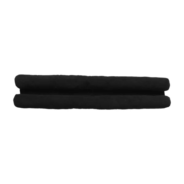 Dubbele fluwelen tochtstopper Ernest Zwart (80 cm)