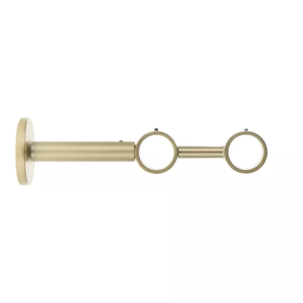 Supporto doppio fisso per asta in metallo (L190 cm / D28 mm) Lino Oro