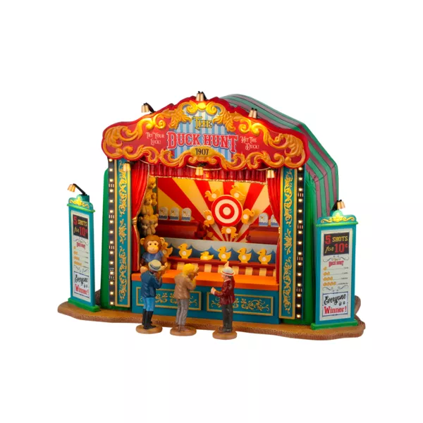 Village de No�l Lemax lumineux, musical et anim� Chasse Aux Canards