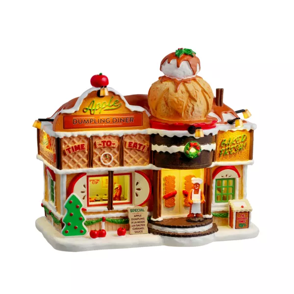 Beleuchtetes Weihnachtsdorf Lemax Apfelkn�del-Restaurant