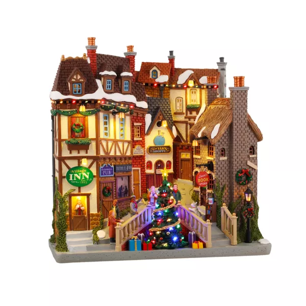 Villaggio di Natale Lemax luminoso Villaggio Oxfordshire