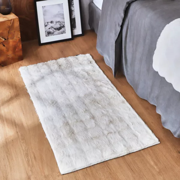 Alfombra de piel sint�tica (60 x 120 cm) Toronto Marfil