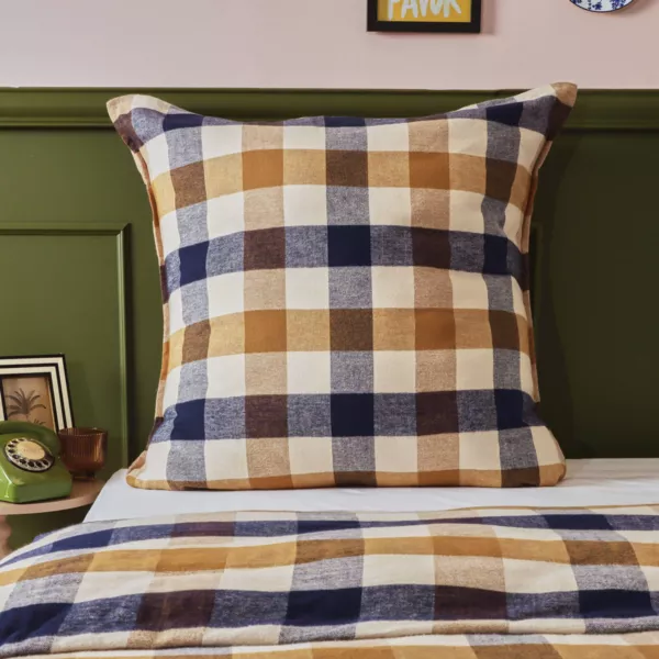 Quadratischer Kissenbezug Baumwollflanell (80 x 80 cm) Nina Karos Mehrfarbig