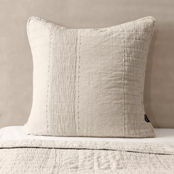 Quadratische Baumwoll-Kissenh�lle (60 x 60 cm) Lena Beige Sand