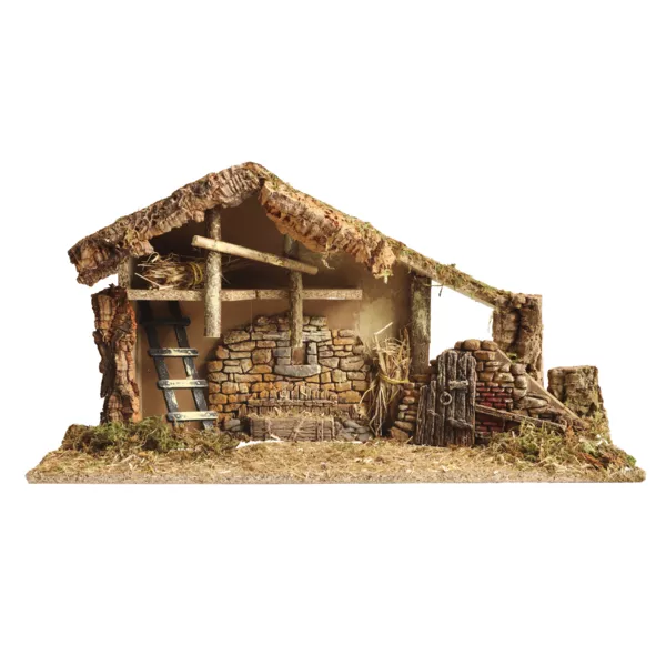 Crèche de Noël vide (Hauteur 25 cm) Saint-Charly