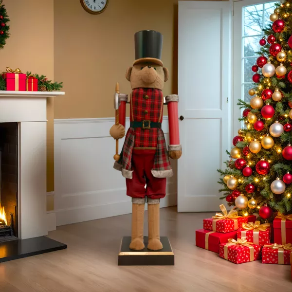 Musicista Schiaccianoci (H154 cm) musicale e animato Teddy rosso