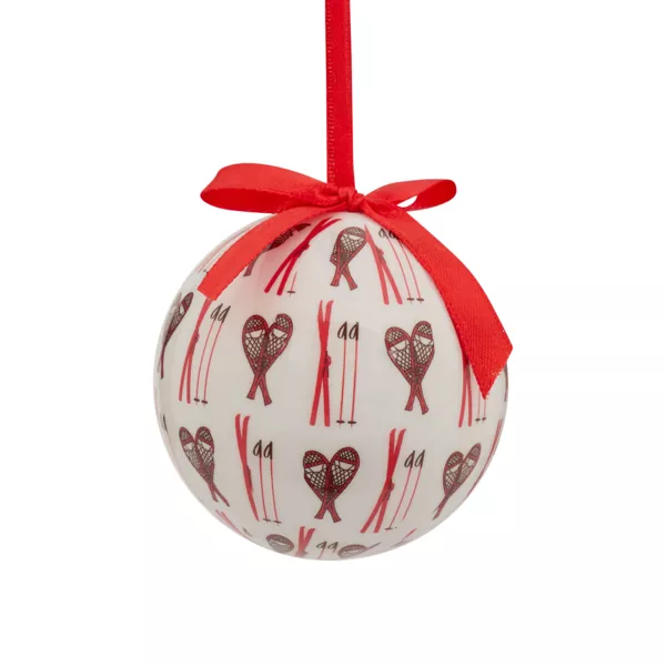 Boule de No�l (D75 mm) Raquette de ski Rouge et blanc