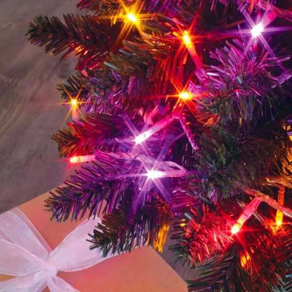 Guirlande lumineuse 8 m 128 LED c�ble transparent Multicouleur