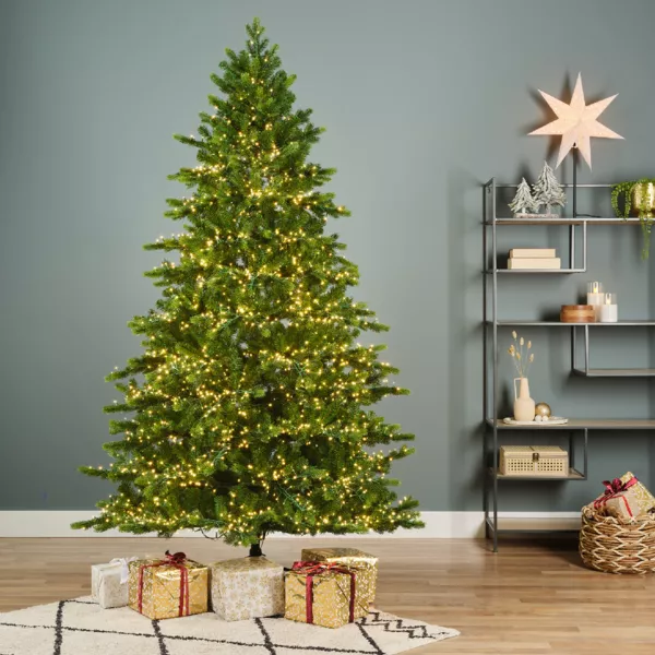 Sapin de No�l artificiel lumineux 3000 LED (H180 cm) Caucasia Nordmann Vert sapin