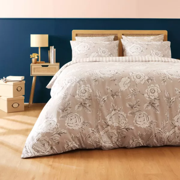 Copripiumino in cotone (260 x 240 cm) Lara Beige