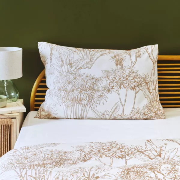 Federa per cuscino rettangolare in cotone (50 x 70 cm) Lara Marrone