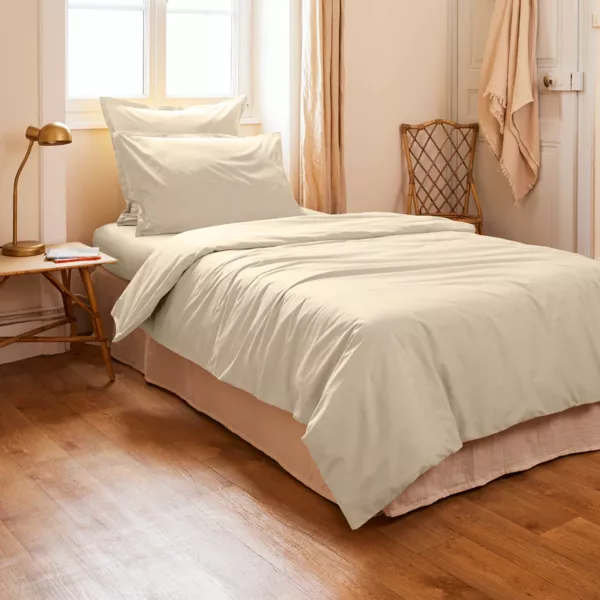 Dekbedovertrek percal katoen (140 x 200 cm) Cali Beige