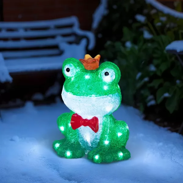 Lysende fr� 40 LED (H28 cm) Albert the King Kold hvid