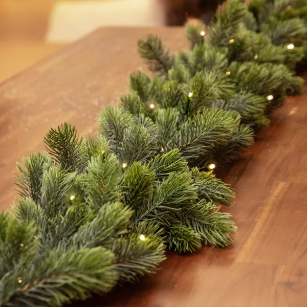 Lysende juletræsguirlande med 50 LED'er (270 cm - D30) Manitoba Varm hvid