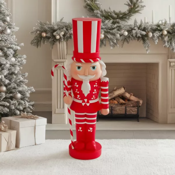 Schiaccianoci (H91 cm) Sir Biscuit Rosso e Bianco