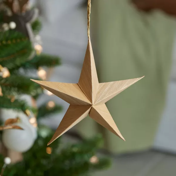 Set von 4 Papieranh�ngern (D15 cm) Astre de Papier Natur