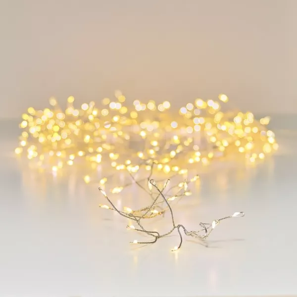 Ghirlanda luminosa 18 m 1440 Micro LED cavo argento Luxe Bianco caldo