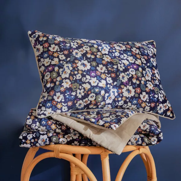 Coussin rectangulaire velours (40 x 60 cm) Dolores Bleu