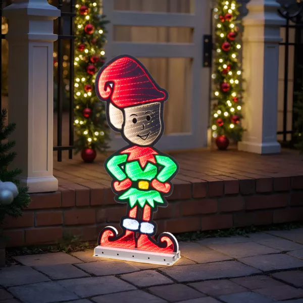 Beleuchteter Weihnachtswichtel 294 LED (H60 cm) Infinity Mehrfarbig