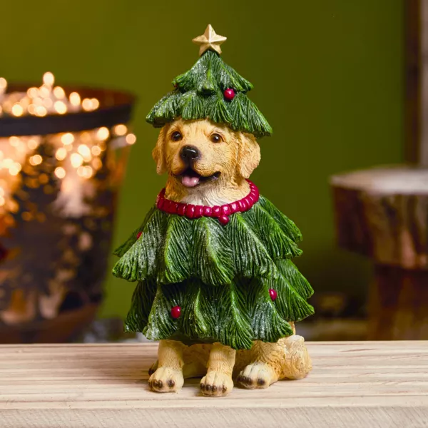 Cane decorativo (H24 cm) Labrador in abete Verde
