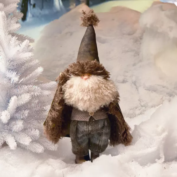 Babbo Natale decorativo tradizionale (H45 cm) Georges barba bianca