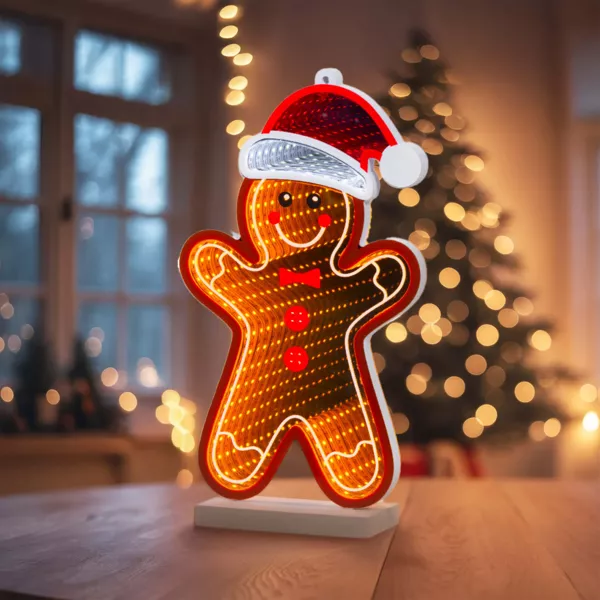 Pan di zenzero luminoso 132 LED (H27 cm) Infinity Multicolore