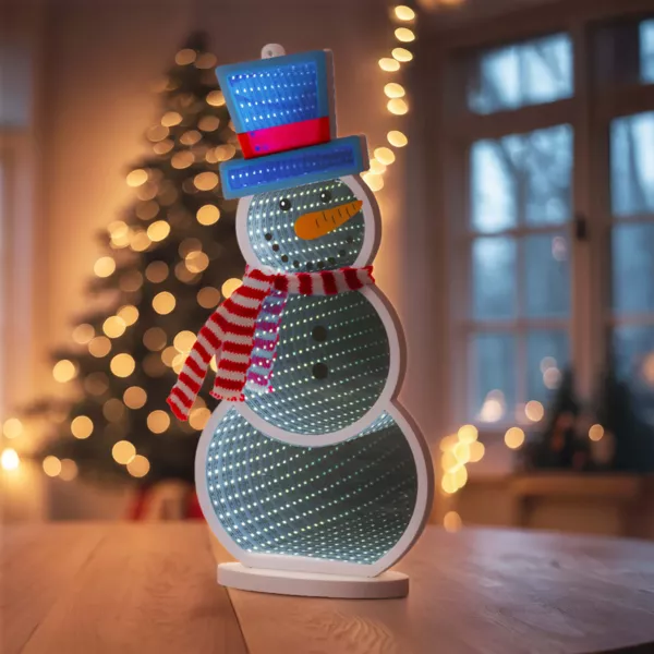 Bonhomme de neige lumineux 137 LED (H40 cm) Infinity Multicolore