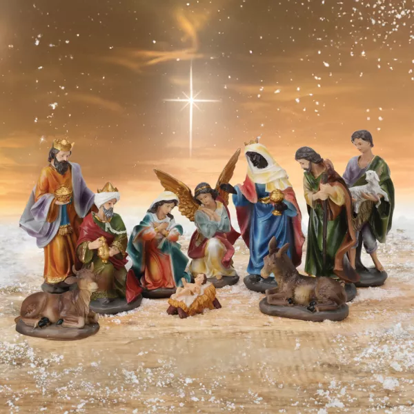 Les 10 santons (Hauteur 19 cm) de Colette