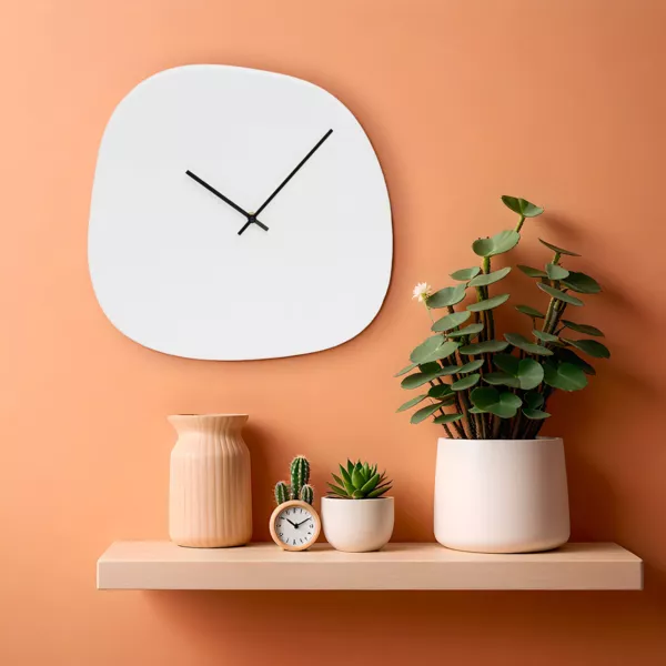 Wanduhr aus Holz (D45 cm) B�lem Wei�