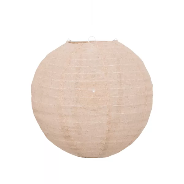 Lampada a sospensione lanterna in lino (35 cm) Jordy Beige