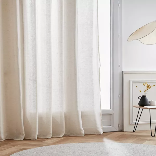 Bredt linnedeffekt gardin (400 x 240 cm) Luca Beige