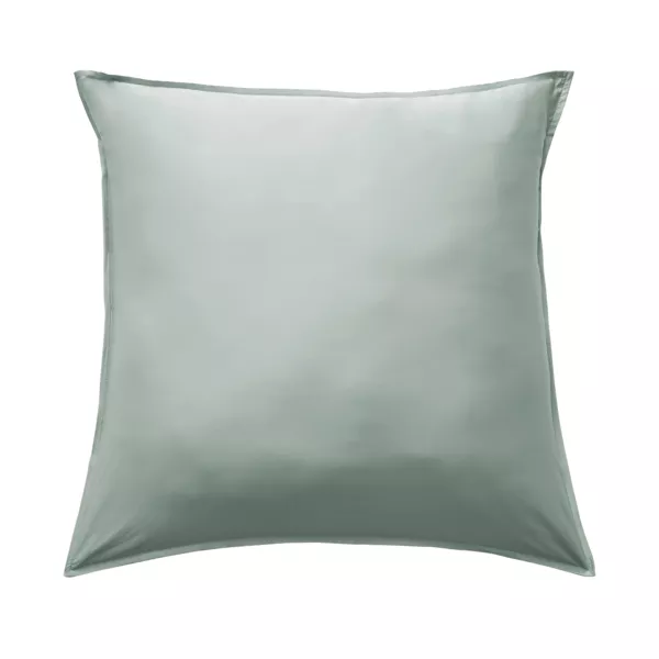Taie d'oreiller carr�e satin de bambou (63 x 63 cm) Sienna Vert eucalyptus