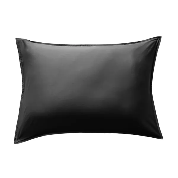 Federa rettangolare in raso di bamb� (50 x 80 cm) Sienna Nero
