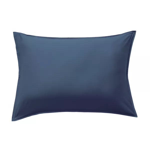 Federa rettangolare in raso di bamb� (50 x 80 cm) Sienna Blu notte