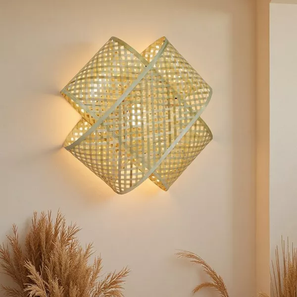 V�glampe i bambus (H40 cm) Palmaya Natur