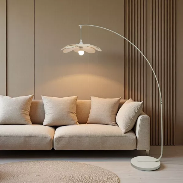 Lampadaire design p�tale (H156 cm) Teruel Beige