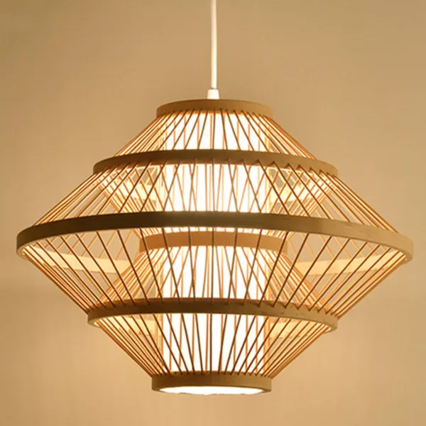 Suspension lumineuse en bambou (D50 cm) Marbella Naturel