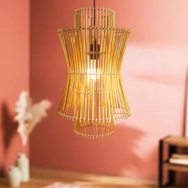 Hanglamp van bamboe (H52 cm) Morok Natuurlijk