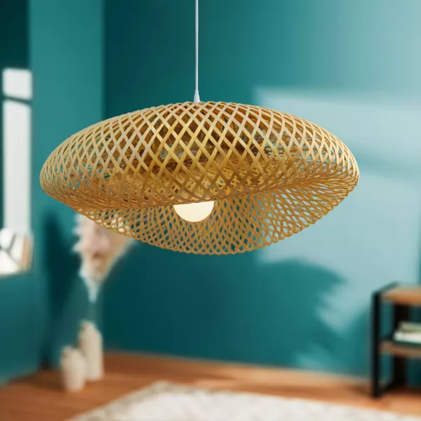 H�ngelampe aus Bambus (D50 cm) Marinaly Naturfarben