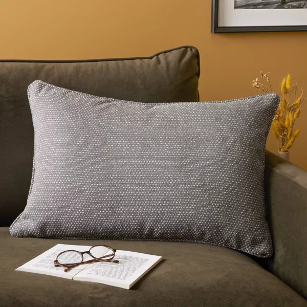 Coussin rectangulaire tiss� (40 x 60 cm) Oscar Gris anthracite
