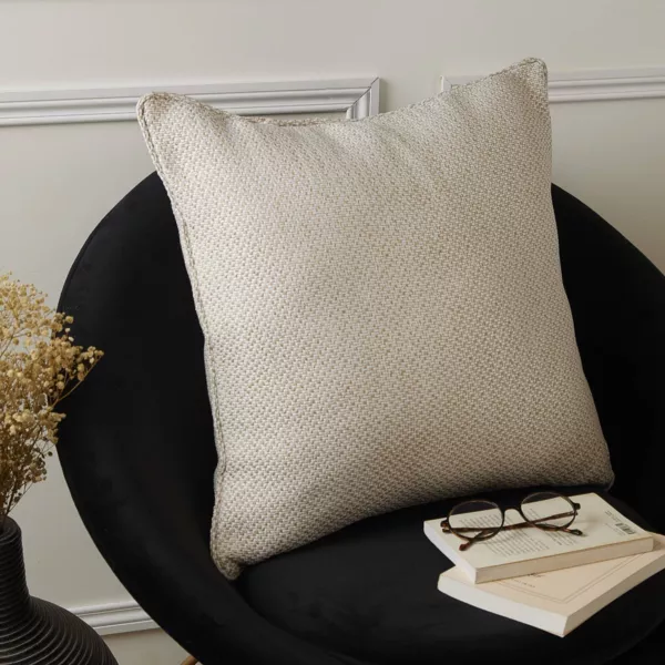 Coj�n cuadrado efecto jaspeado (50 x 50 cm) James Beige arena