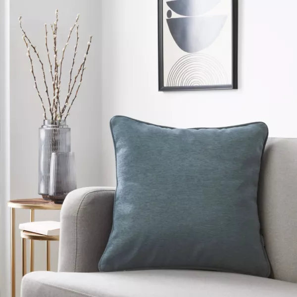 Cuscino quadrato (50 x 50 cm) Minuit Blu grigio