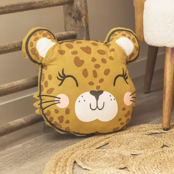 Coussin rectangulaire enfant coton (45 x 40 cm) Lola Caramel