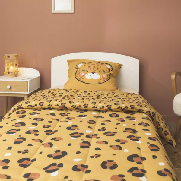 Couette imprim�e enfant coton (140 x 200 cm) Lola Caramel
