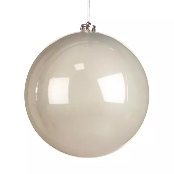 Weihnachtskugel (D200 mm) Alpin Perlwei�