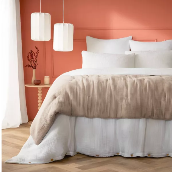 Quadruple lag af bomuld (90 x 220 cm) Victoria x Ga�a Ficelle